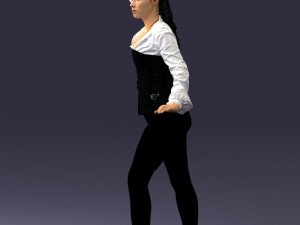 000136 Fantasy Woman with Dagger 0616 Modello 3D