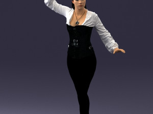 000136 Fantasy Woman with Dagger 0616 Modello 3D