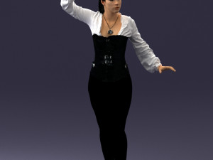 000136 Fantasy Woman with Dagger 0616 Modello 3D