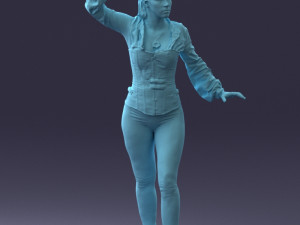 000136 Fantasy Woman with Dagger 0616 Modello 3D