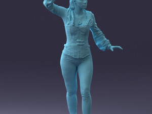 000136 Fantasy Woman with Dagger 0616 Modello 3D