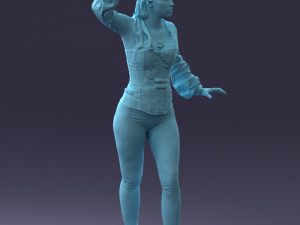 000136 Fantasy Woman with Dagger 0616 Modello 3D
