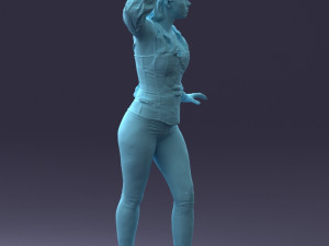 000136 Fantasy Woman with Dagger 0616 Modello 3D