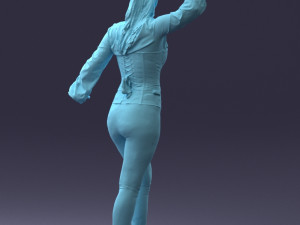 000136 Fantasy Woman with Dagger 0616 Modello 3D