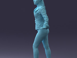 000136 Fantasy Woman with Dagger 0616 Modello 3D