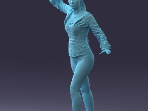 000136 Fantasy Woman with Dagger 0616 Modello 3D