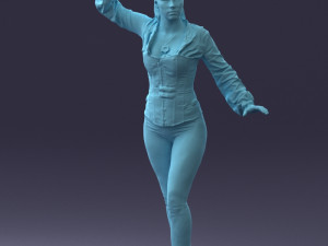 000136 Fantasy Woman with Dagger 0616 Modello 3D