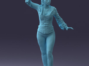 000136 Fantasy Woman with Dagger 0616 Modello 3D