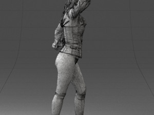000136 Fantasy Woman with Dagger 0616 Modello 3D