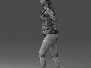 000136 Fantasy Woman with Dagger 0616 Modello 3D