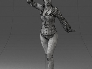 000136 Fantasy Woman with Dagger 0616 Modello 3D
