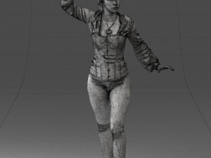 000136 Fantasy Woman with Dagger 0616 Modello 3D