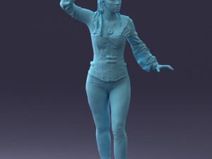 000136 Fantasy Woman with Dagger 0616 3dp 3D Принт Модель