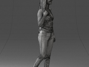 000137 Smiling Young Woman with Backpack 0618 3dp 3D 打印模型