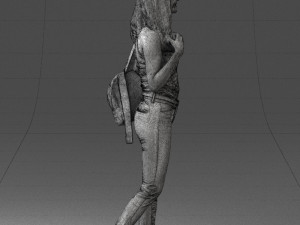 000137 Smiling Young Woman with Backpack 0618 3dp 3D 打印模型