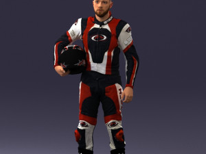 000145 Professional Motorcycle Racer 0709 3D Model