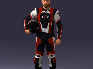 000145 Professional Motorcycle Racer 0709 Modello 3D