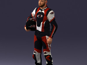 000145 Professional Motorcycle Racer 0709 Modello 3D