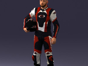 000145 Professional Motorcycle Racer 0709 Modello 3D