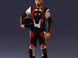 000145 Professional Motorcycle Racer 0709 Modello 3D