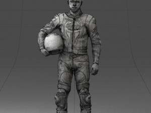 000145 Professional Motorcycle Racer 0709 Modello 3D