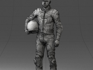 000145 Professional Motorcycle Racer 0709 Modello 3D