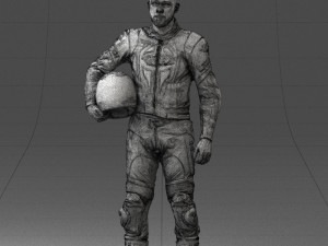 000145 Professional Motorcycle Racer 0709 Modello 3D