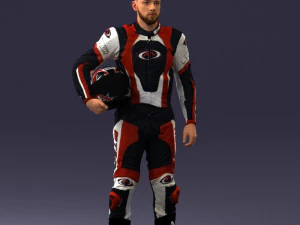 000145 Professional Motorcycle Racer 0709 3dp 3D Print Model