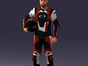 000145 Professional Motorcycle Racer 0709 3dp 3D Print Model