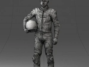 000145 Professional Motorcycle Racer 0709 3dp 3D Print Model