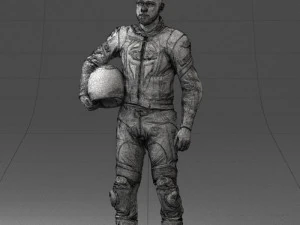 000145 Professional Motorcycle Racer 0709 3dp 3D Print Model