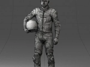 000145 Professional Motorcycle Racer 0709 3dp 3D Print Model