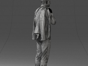 000146 Stylish Businessman Holding Jacket 0709 Modelo 3D