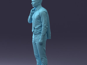 000146 Stylish Businessman Holding Jacket 0709 3dp Modèles 3D en vedette