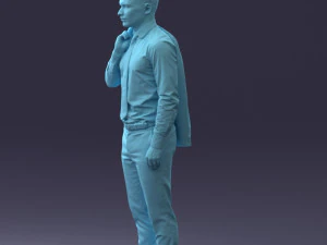 000146 Stylish Businessman Holding Jacket 0709 3dp 3D Print Model