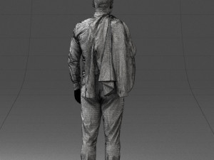 000146 Stylish Businessman Holding Jacket 0709 3dp Modèles 3D en vedette