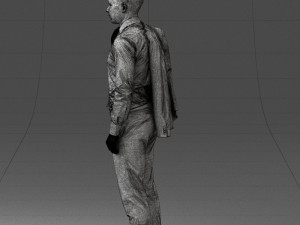 000146 Stylish Businessman Holding Jacket 0709 3dp Modèles 3D en vedette