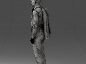 000146 Stylish Businessman Holding Jacket 0709 3dp 3D Print Model