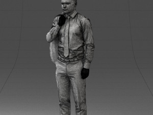 000146 Stylish Businessman Holding Jacket 0709 3dp Modèles 3D en vedette