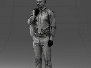 000146 Stylish Businessman Holding Jacket 0709 3dp 3D Print Model