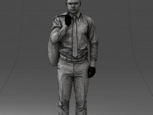 000146 Stylish Businessman Holding Jacket 0709 3dp Modèles 3D en vedette