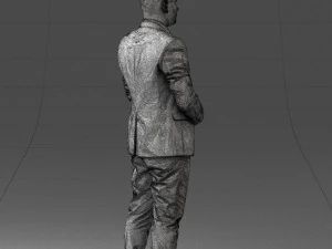 000147 Businessman in Grey Suit 0709 3D Model