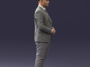 000147 Businessman in Grey Suit 0709 3dp Modelo de impresión 3D