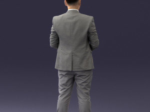 000147 Businessman in Grey Suit 0709 3dp Modelo de impresión 3D