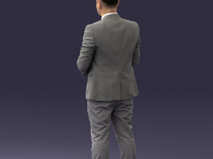000147 Businessman in Grey Suit 0709 3dp Modelo de impresión 3D