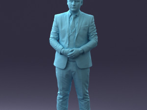 000147 Businessman in Grey Suit 0709 3dp Modelo de impresión 3D