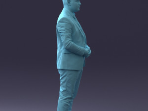 000147 Businessman in Grey Suit 0709 3dp Modelo de impresión 3D