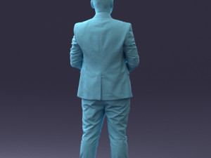 000147 Businessman in Grey Suit 0709 3dp Modelo de impresión 3D
