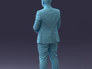 000147 Businessman in Grey Suit 0709 3dp Modelo de impresión 3D