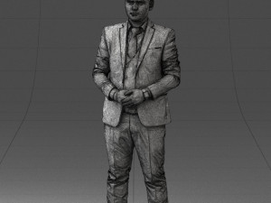 000147 Businessman in Grey Suit 0709 3dp Modelo de impresión 3D
